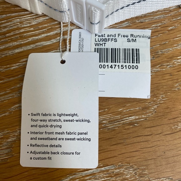 lululemon athletica Fast and Free Running Hat - Brand New! Ladies Size S/M - Picture 4 of 4